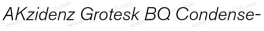 AKzidenz Grotesk BQ Condense字体转换